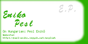 eniko pesl business card